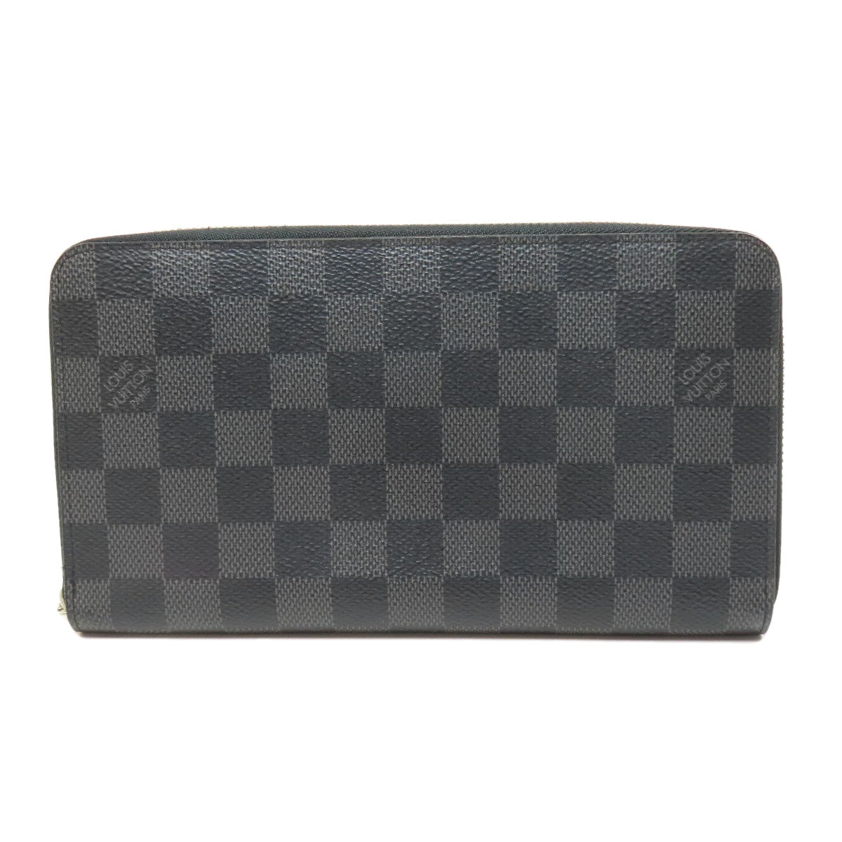 Louis Vuitton Long Purse N60111 Damier Zippy Canvas Gray Wallet Case