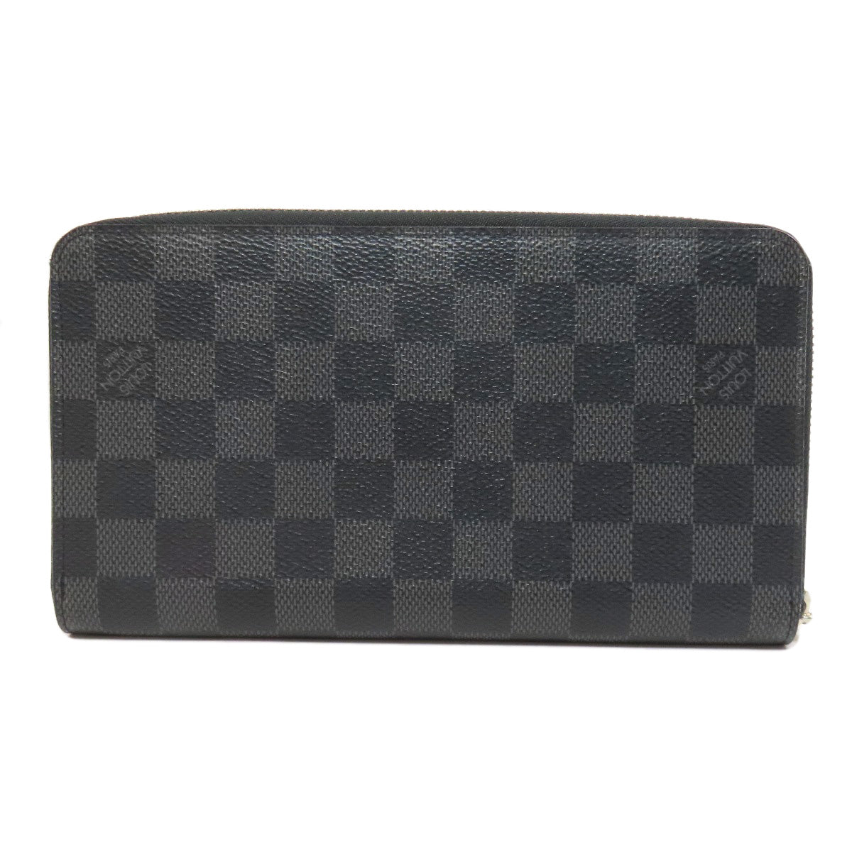 Louis Vuitton Long Purse N60111 Damier Zippy Canvas Gray Wallet Case