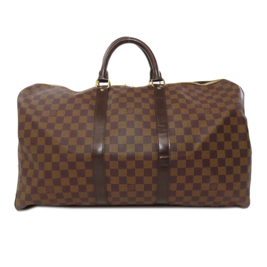 Louis Vuitton Boston Duffel N41427 Damier Keepall Canvas Brown Travel Bag