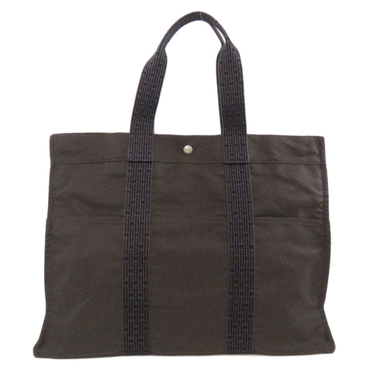 Hermes Handbag Her Linegm Canvas Gray Travel Bag