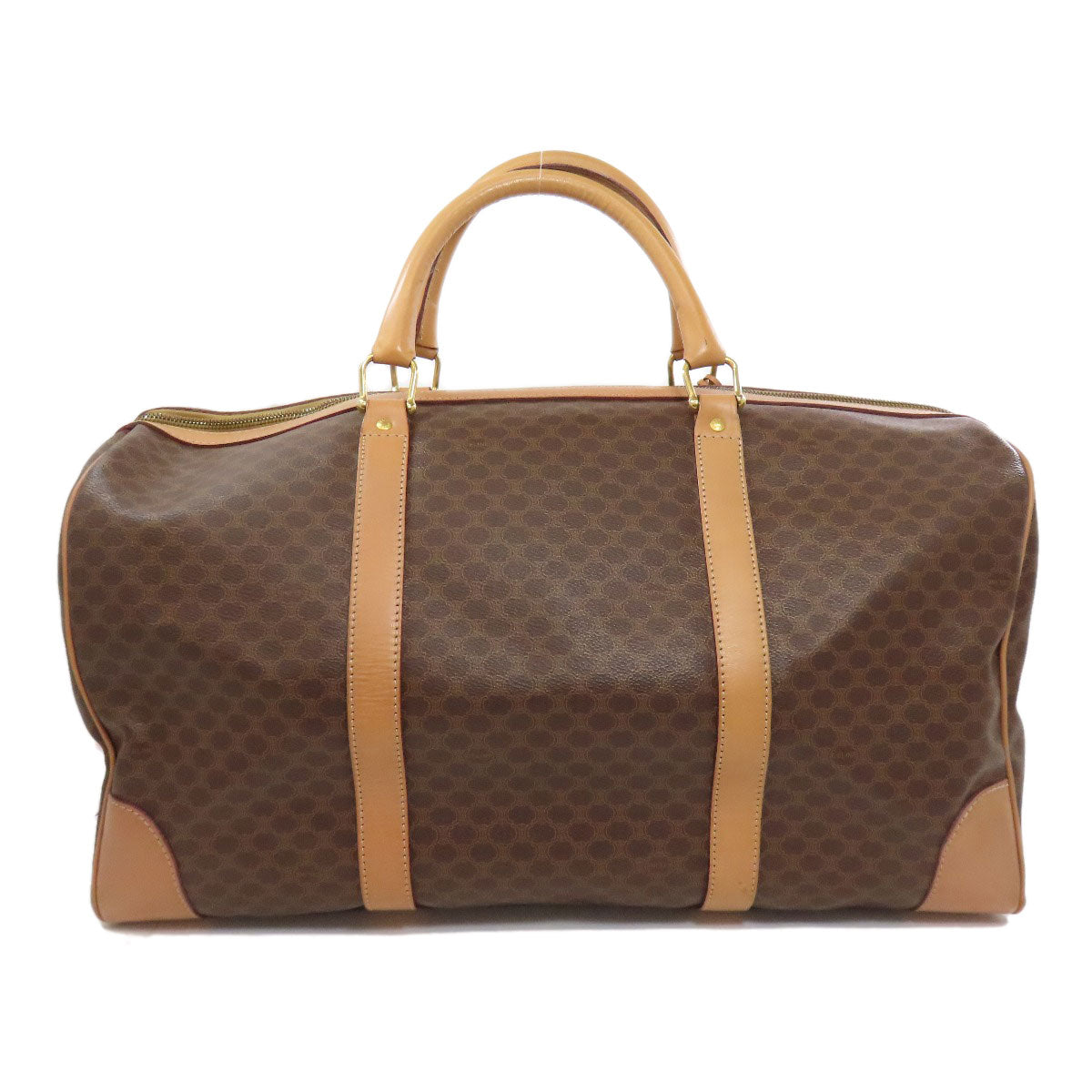 Boston Duffel Bag Pvc Macadam Pattern Women Brown Travel Bag