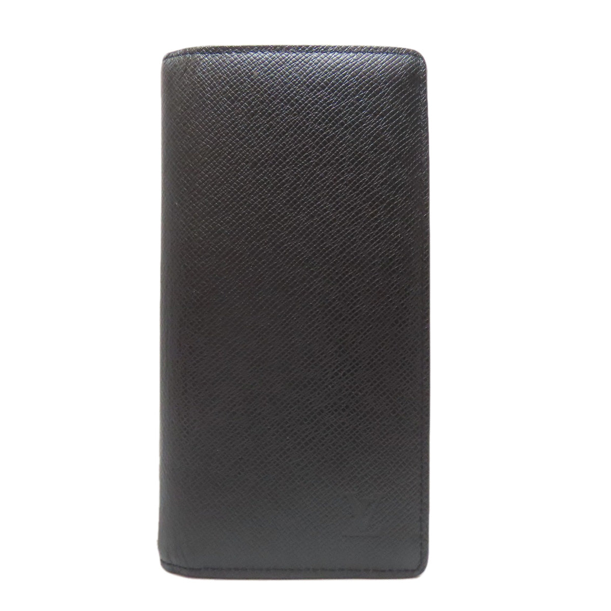 Louis Vuitton Long Purse M32654 Taiga Portefeuille Leather Black Wallet Case