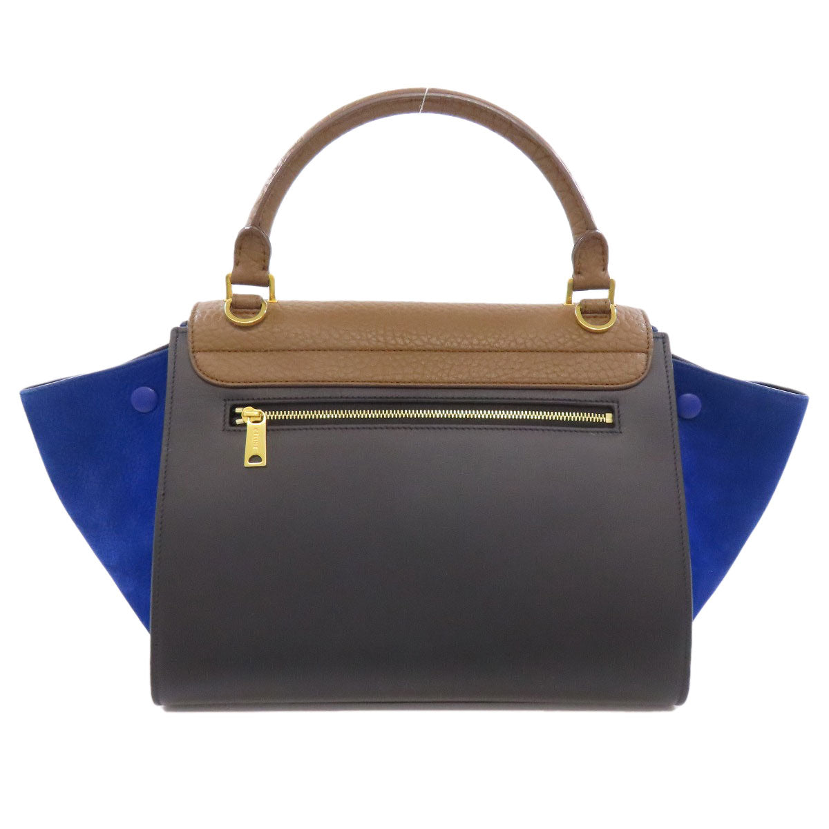 Calfskin Trapeze Way Brown Travel Bag