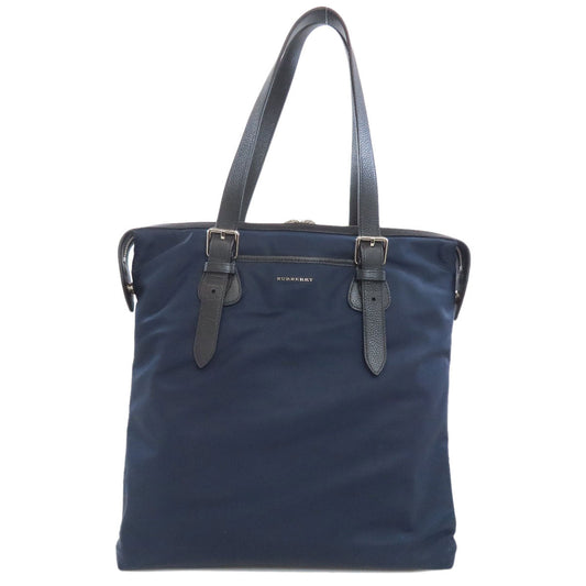 Burberry Tote Bag Nylon Blue Logo