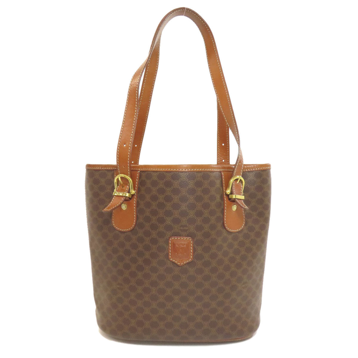 Tote Bag Pvc, Macadam Pattern Women Leather Brown