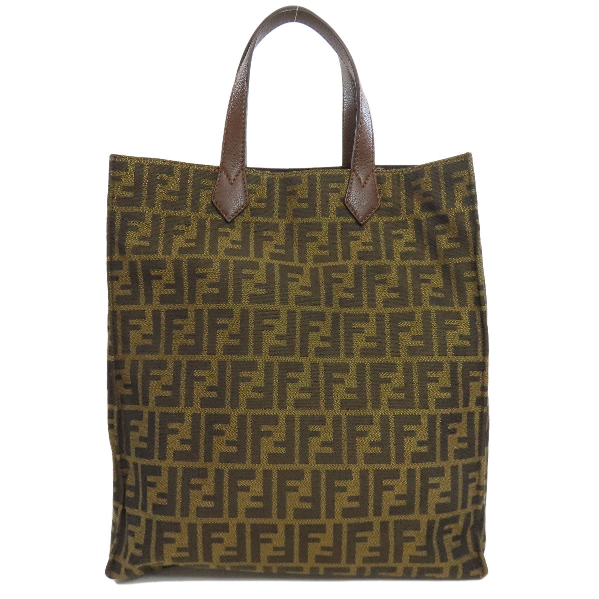 Fendi Tote Bag Zucca Pattern Canvas Brown