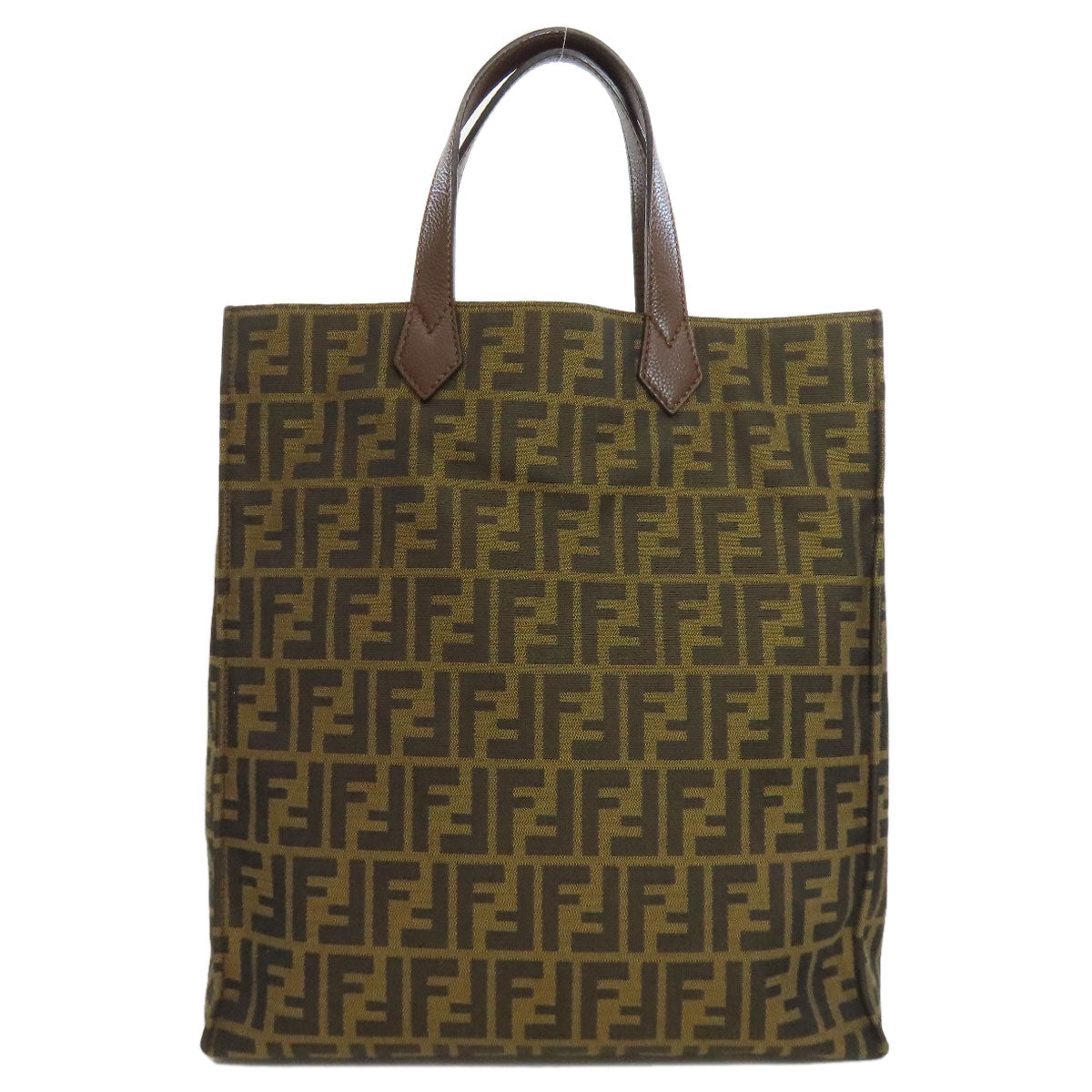 Fendi Tote Bag Zucca Pattern Canvas Brown