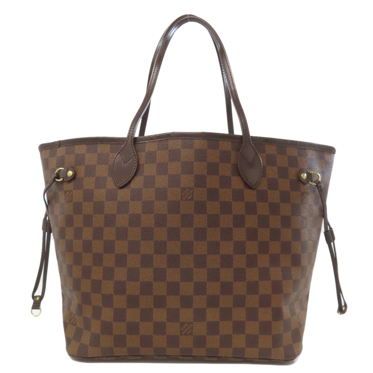 Louis Vuitton N51105 Damier Neverfull MM Old Canvas Brown Tote Bag