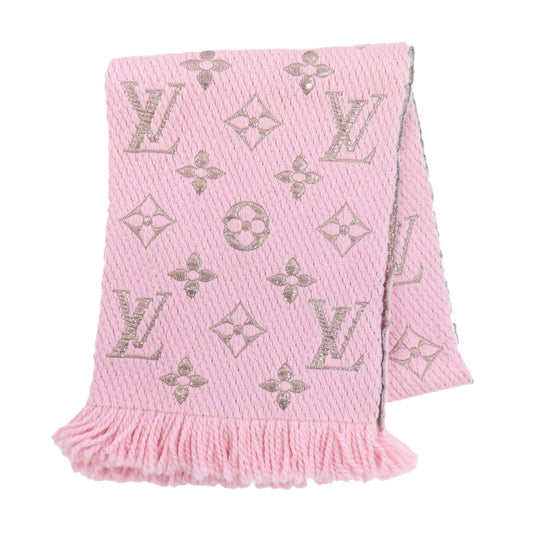 Louis Vuitton Scarf M70466 Silk Escalp Logomania Wool Pink