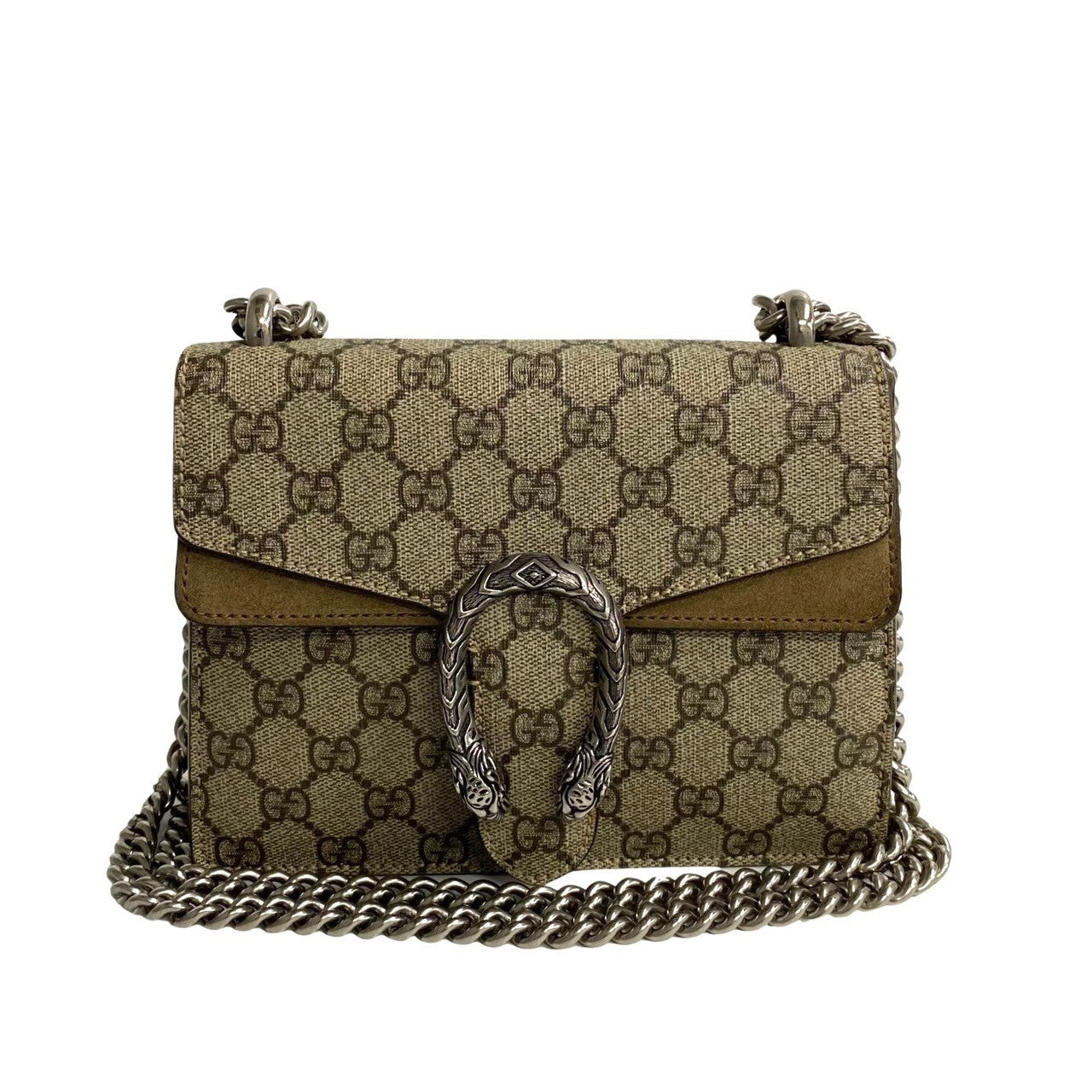 Gucci PVC GG Dionysus Monogram Leather Brown Shoulder Bag