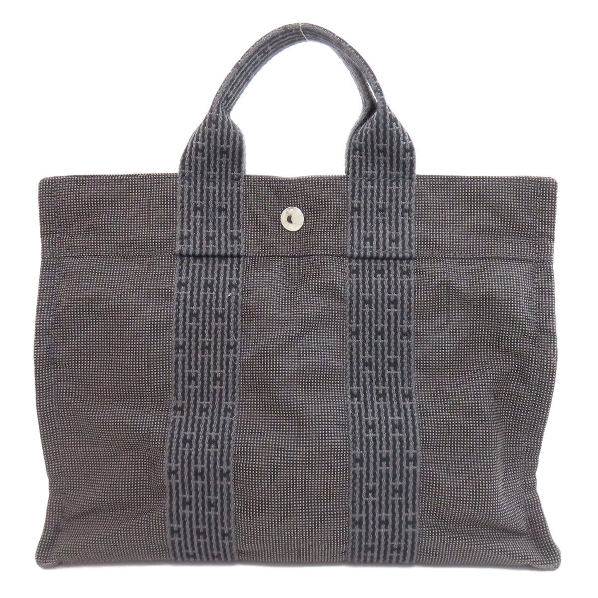 Hermes Handbag Her Line Tote Pm Canvas Gray Tote Bag 75505007