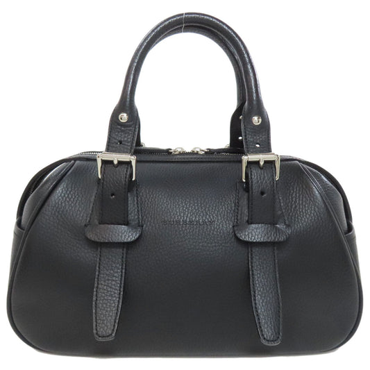 Burberry Tote Bag Boston Duffel Bag Leather Black Mini