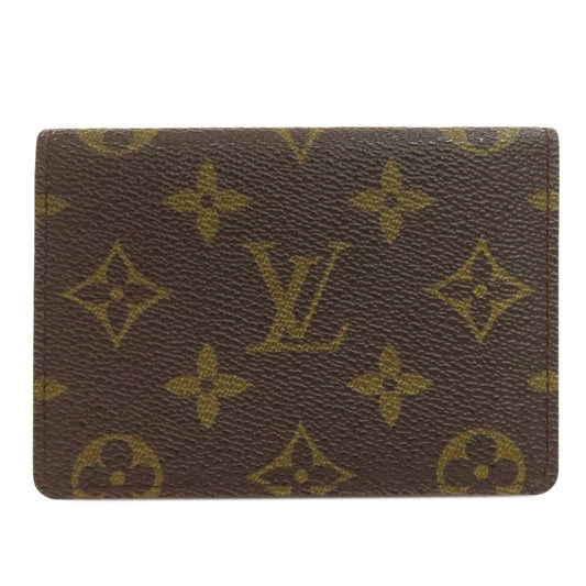 Louis Vuitton M60533 Porto 2 Cult Vertical Monogram Canvas Brown Wallet Case