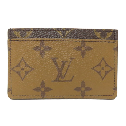 Louis Vuitton M69161 reverse Porte Cartes ESimple Monogram Brown Wallet Case