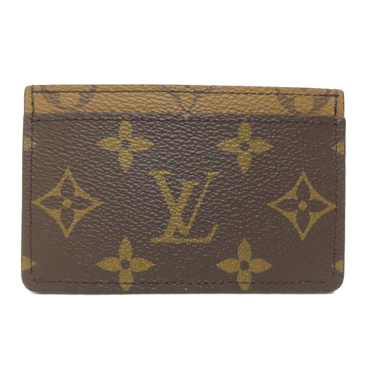 Louis Vuitton M69161 reverse Porte Cartes ESimple Monogram Brown Wallet Case