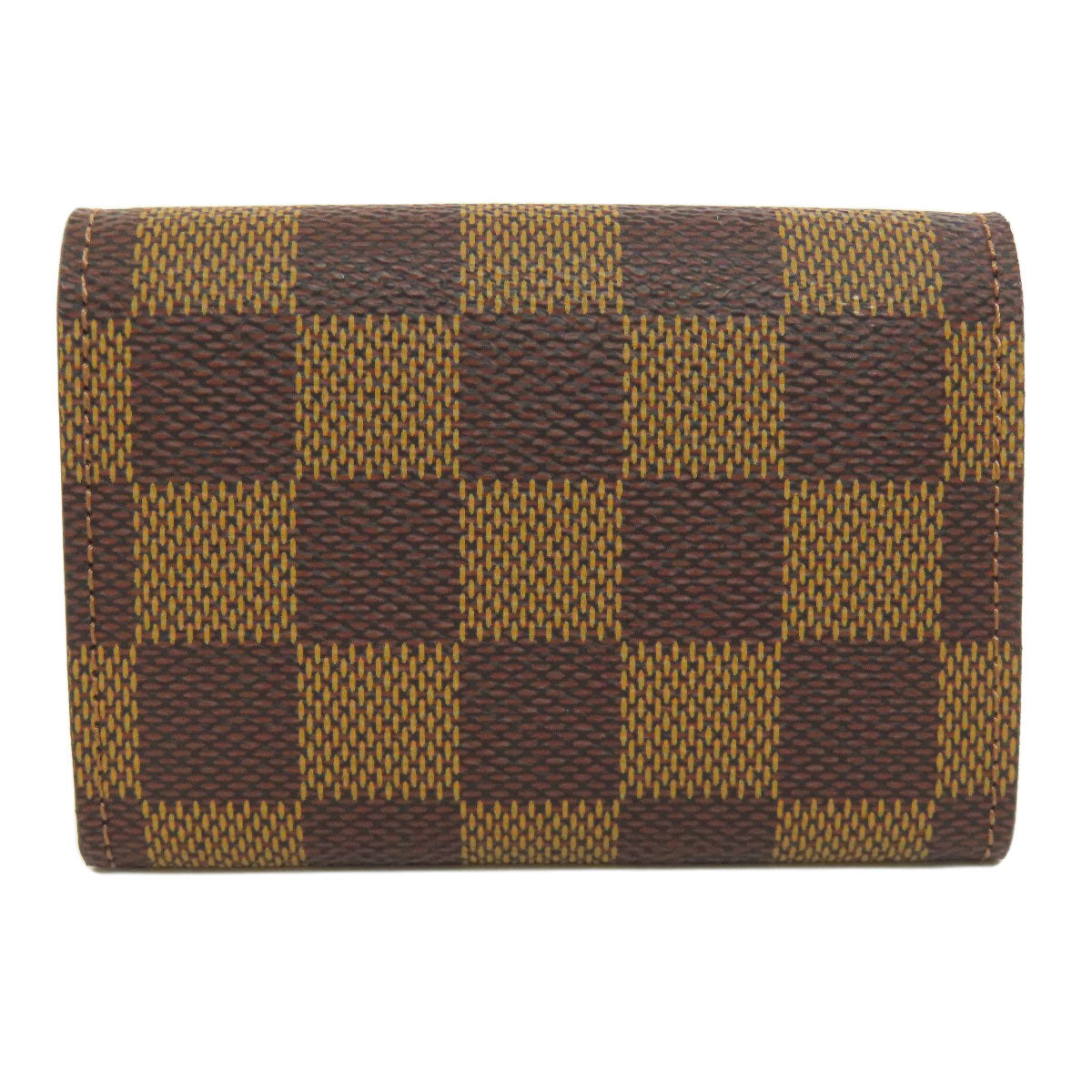 Louis Vuitton Coin M61930 Damier Portonet Plat Canvas Brown Handbag