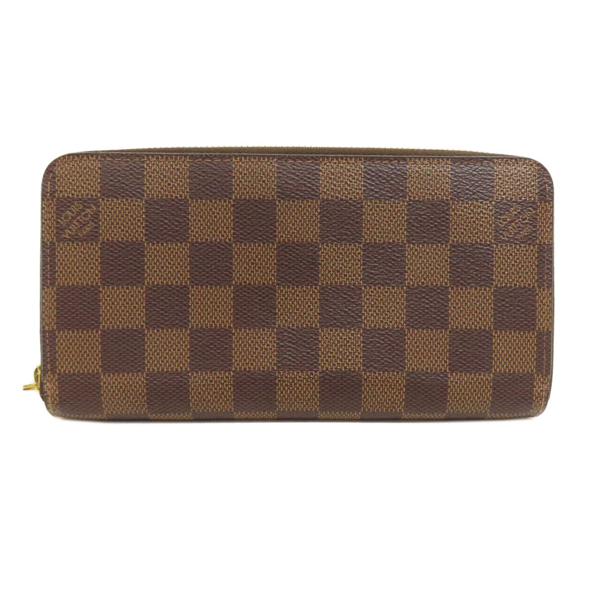 Louis Vuitton Long Purse N41661 Damier Zippy Canvas Brown Wallet Case 2