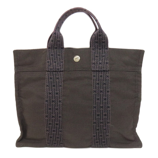 Hermes Handbag Her Linepm Canvas Gray Travel Bag