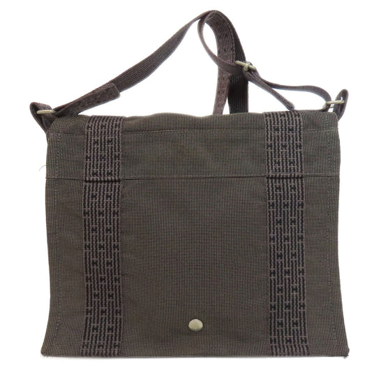 Hermes Shoulder Bag Her Line Bathas Pm Canvas Gray