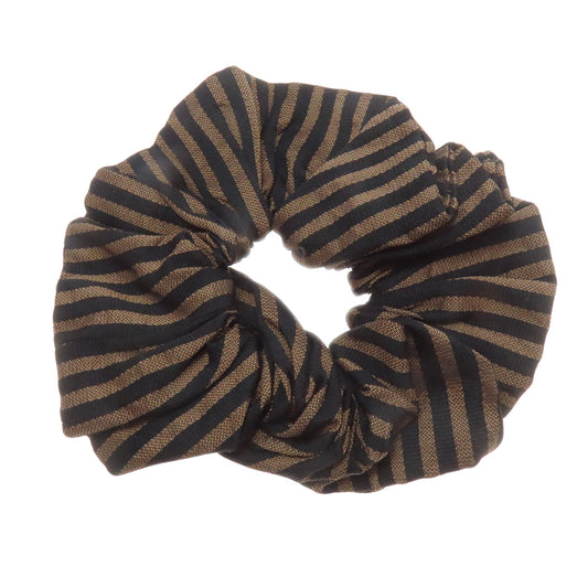 Fendi Hair Accessory Scrunchie Pecan Women Handbag Canvas Nylon Brown Travel Bag
