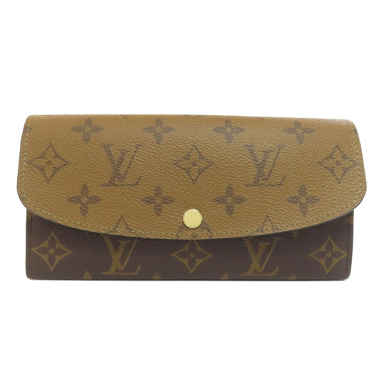 Louis Vuitton Long Purse M82157 reverse Portefeuille Monogram Brown Wallet Case