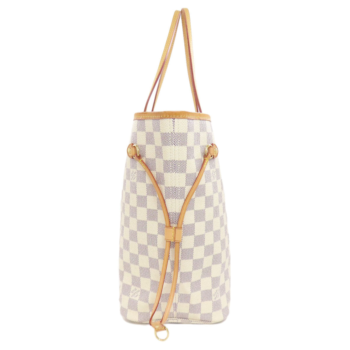 Louis Vuitton N51107 Damier Neverfull MM Old Canvas White Tote Bag