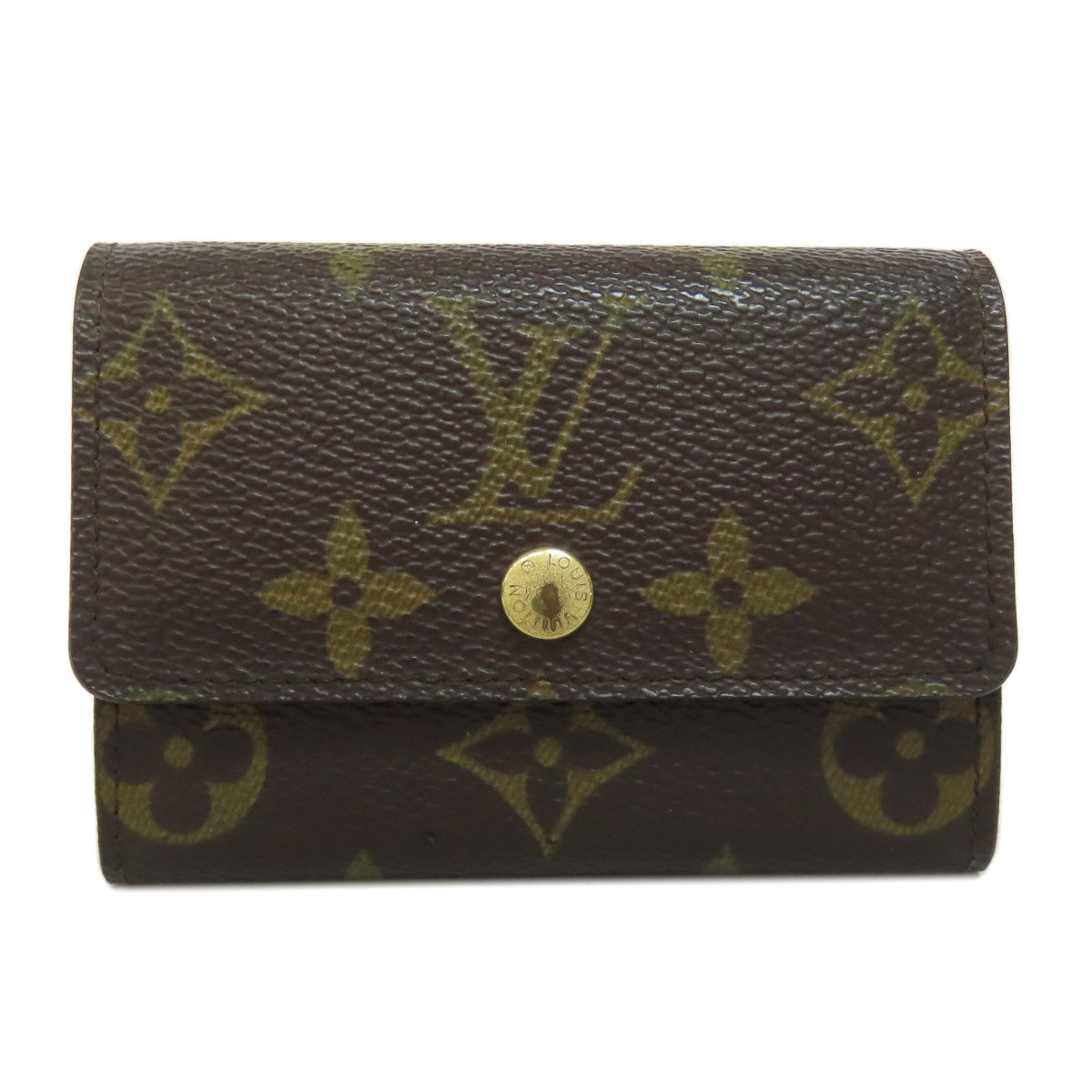 Louis Vuitton Coin M61930 Portonet Plat Monogram Canvas Brown Handbag