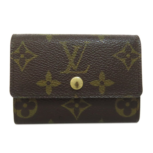 Louis Vuitton Coin M61930 Portonet Plat Monogram Canvas Brown Handbag