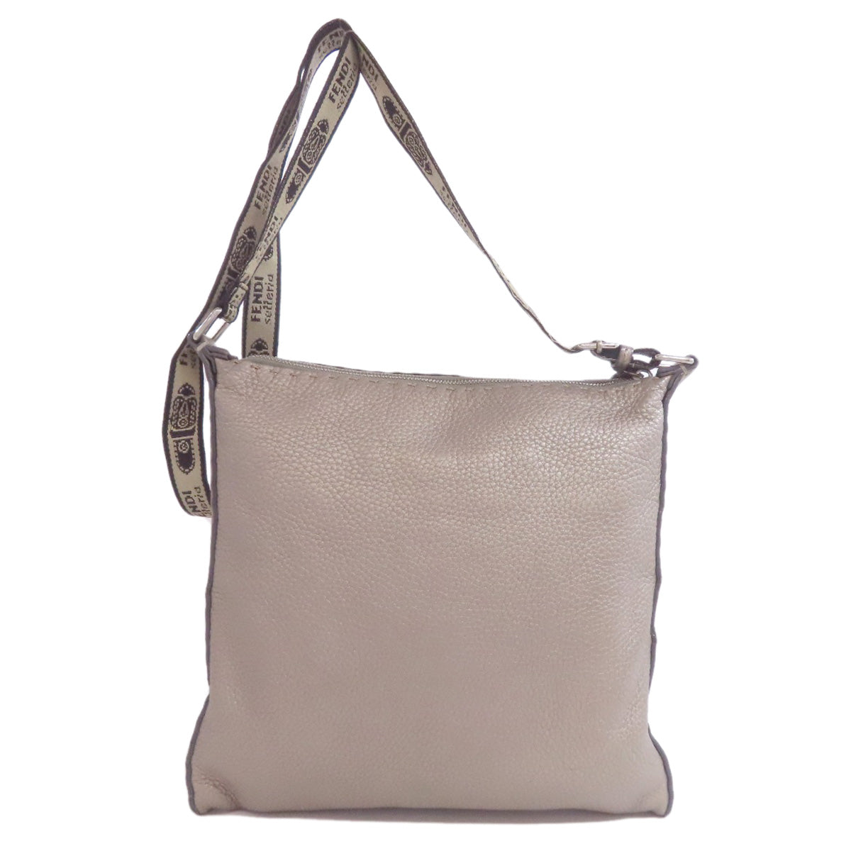 Fendi Shoulder Bag Calfskin Celeria Gray
