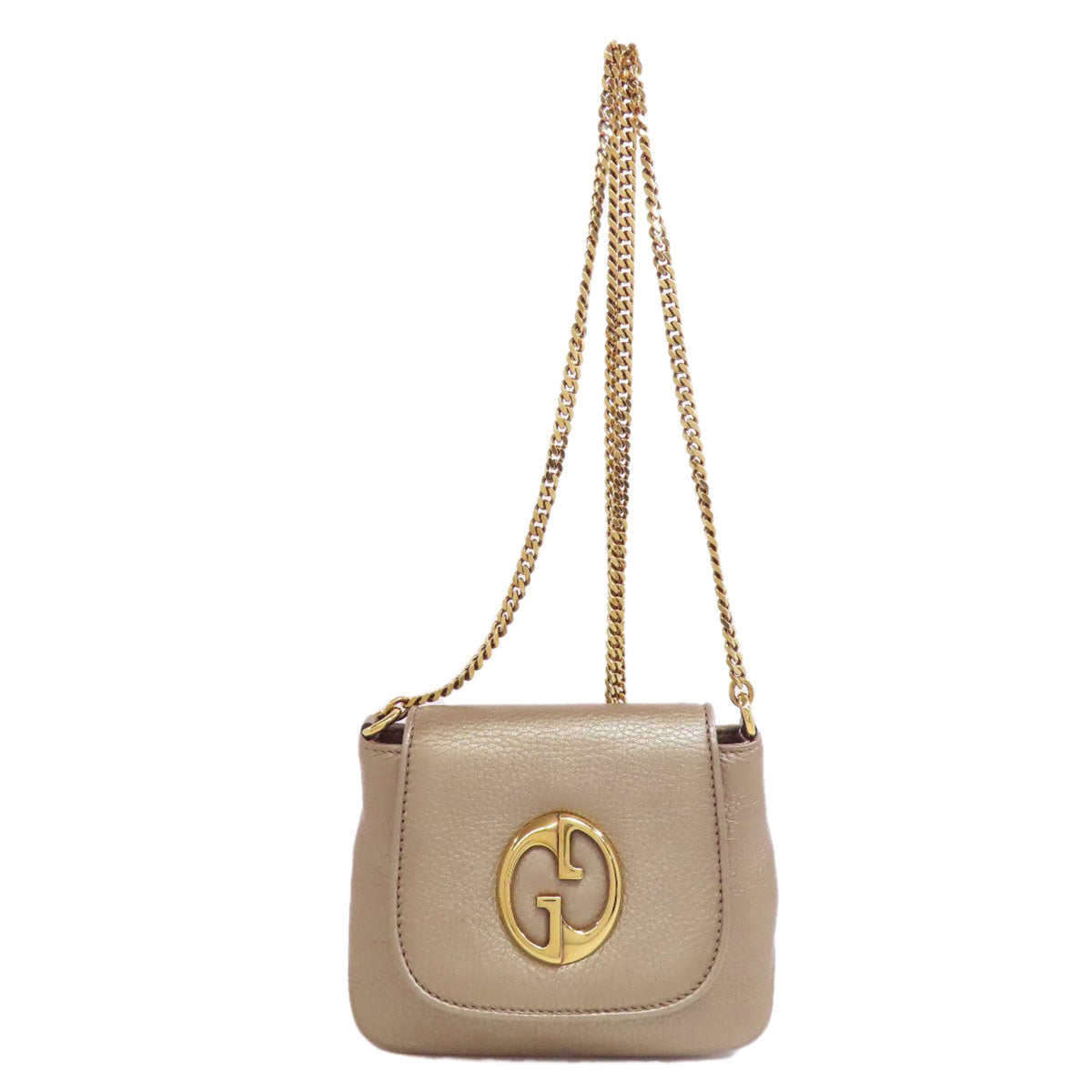 Gucci ChainShoulder Leather Gold Shoulder Bag