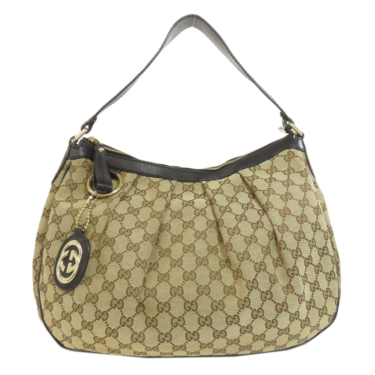 Gucci Sukey Canvas Brown Shoulder Bag