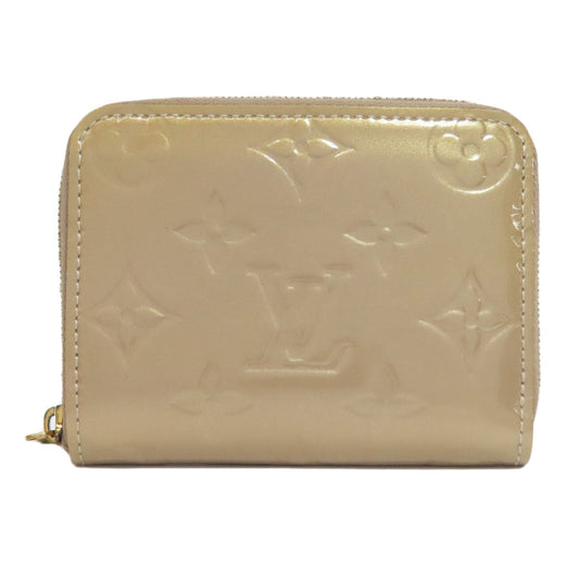 Louis Vuitton Coin M91762 Vernis Zippy coin Beige Pink Wallet Case