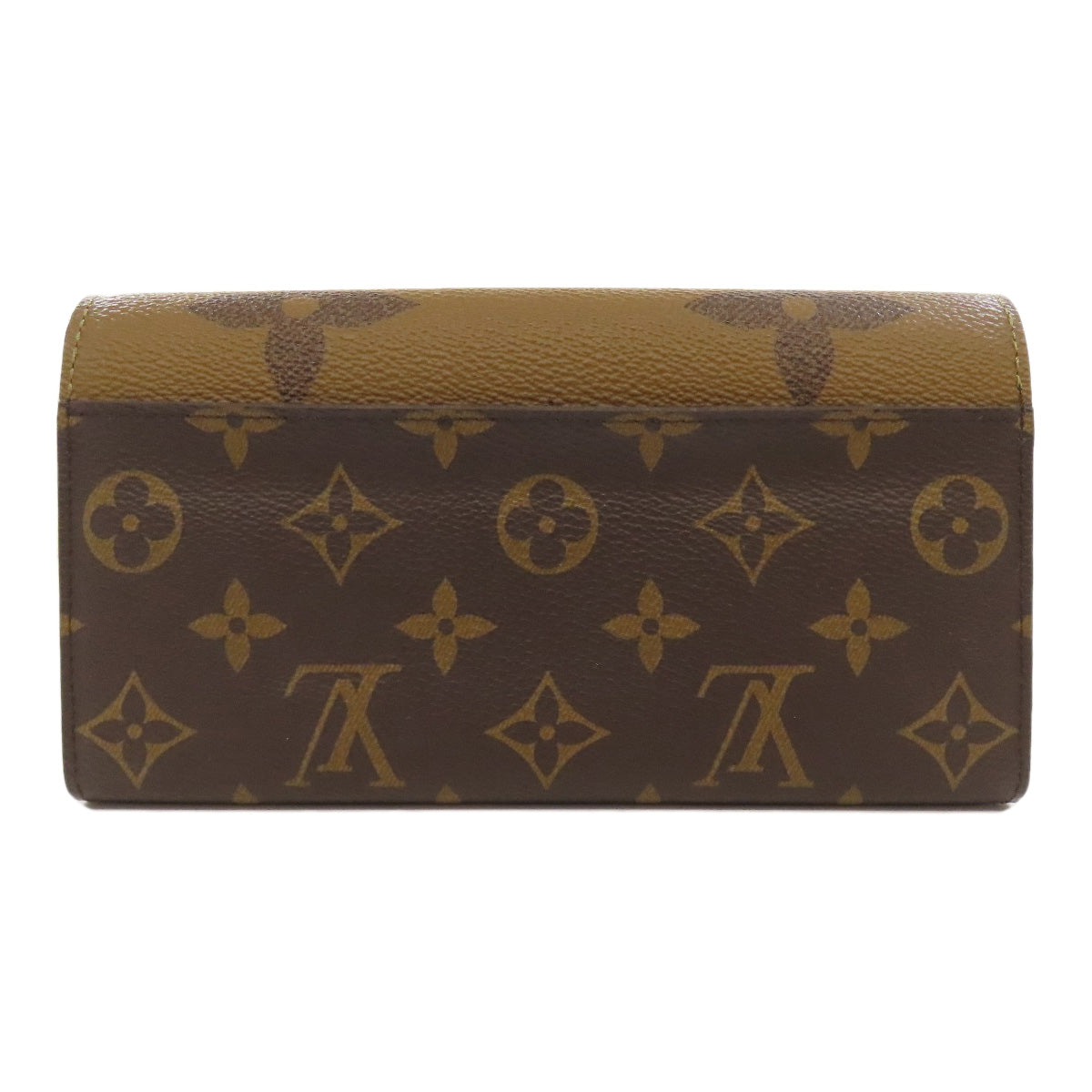Louis Vuitton Long Purse M80726 reverse Portefeuille Monogram Brown Wallet Case