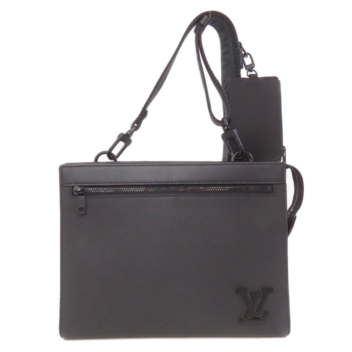 Louis Vuitton M59329 Messenger Voyage Aerogram Calfskin Black Crossbody Bag