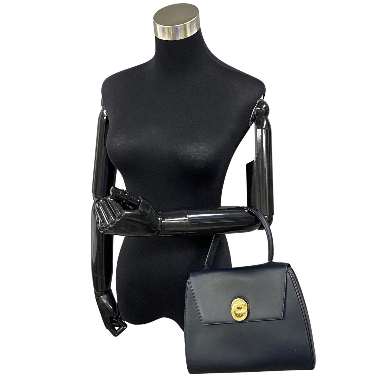 Calfskin Navy Star Ball Women Travel Bag