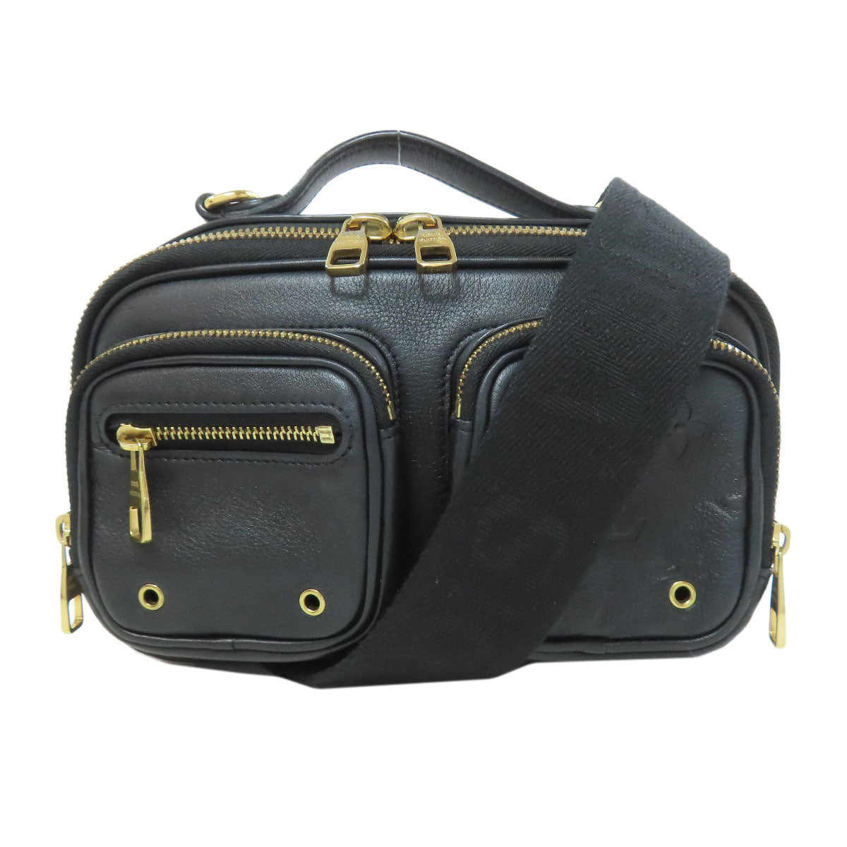 Louis Vuitton Sling M80450 Utility Calfskin Black Crossbody Bag