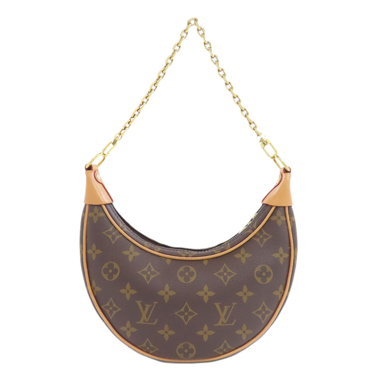 Louis Vuitton M81098 loop Monogram Canvas Brown Handbag