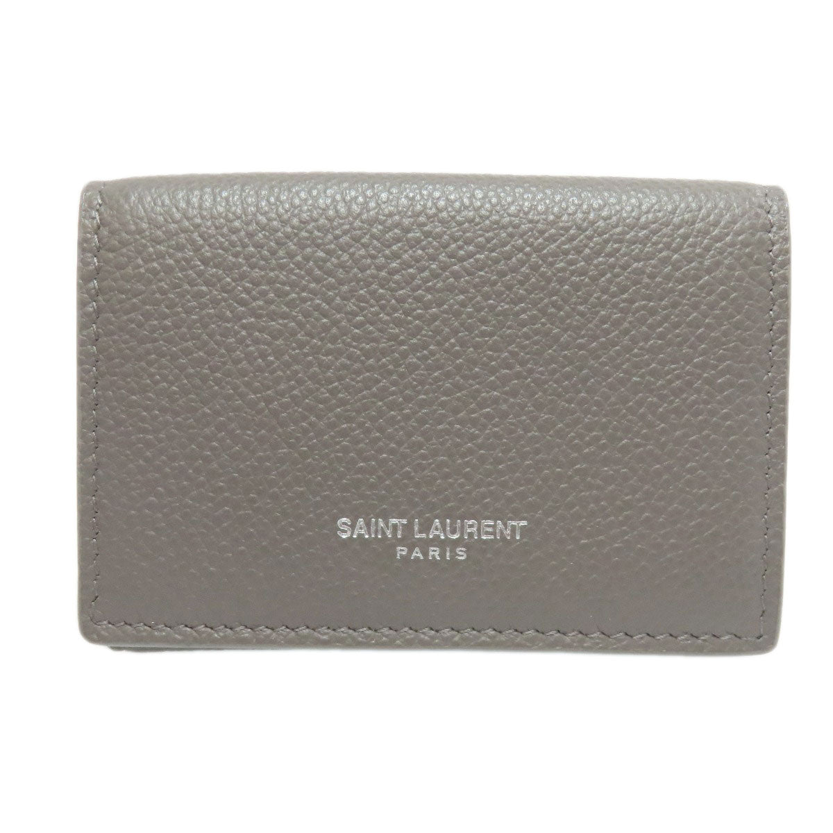 Saint Bifold Wallet Gray Tri Fold Women Leather Logo Travel Bag