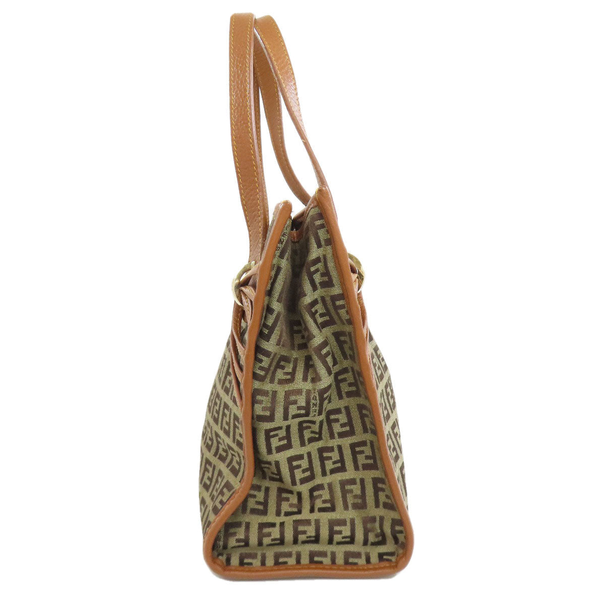 Fendi Handbag Zucca Pattern Canvas Brown Travel Bag 75611034