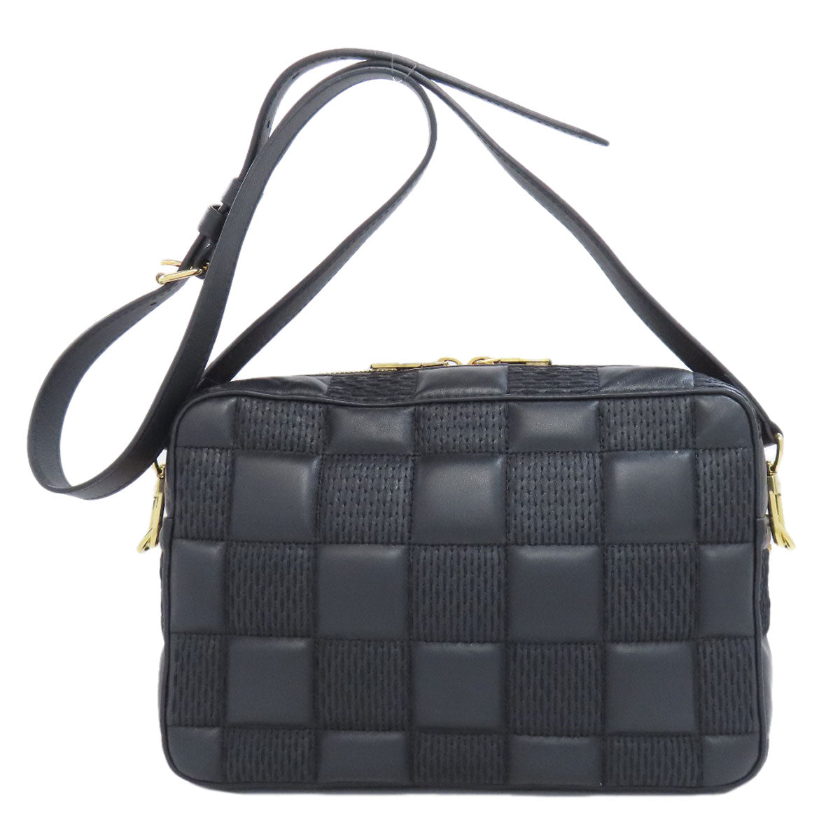 Louis Vuitton M59114 Troca MM Lambskin Black Shoulder Bag