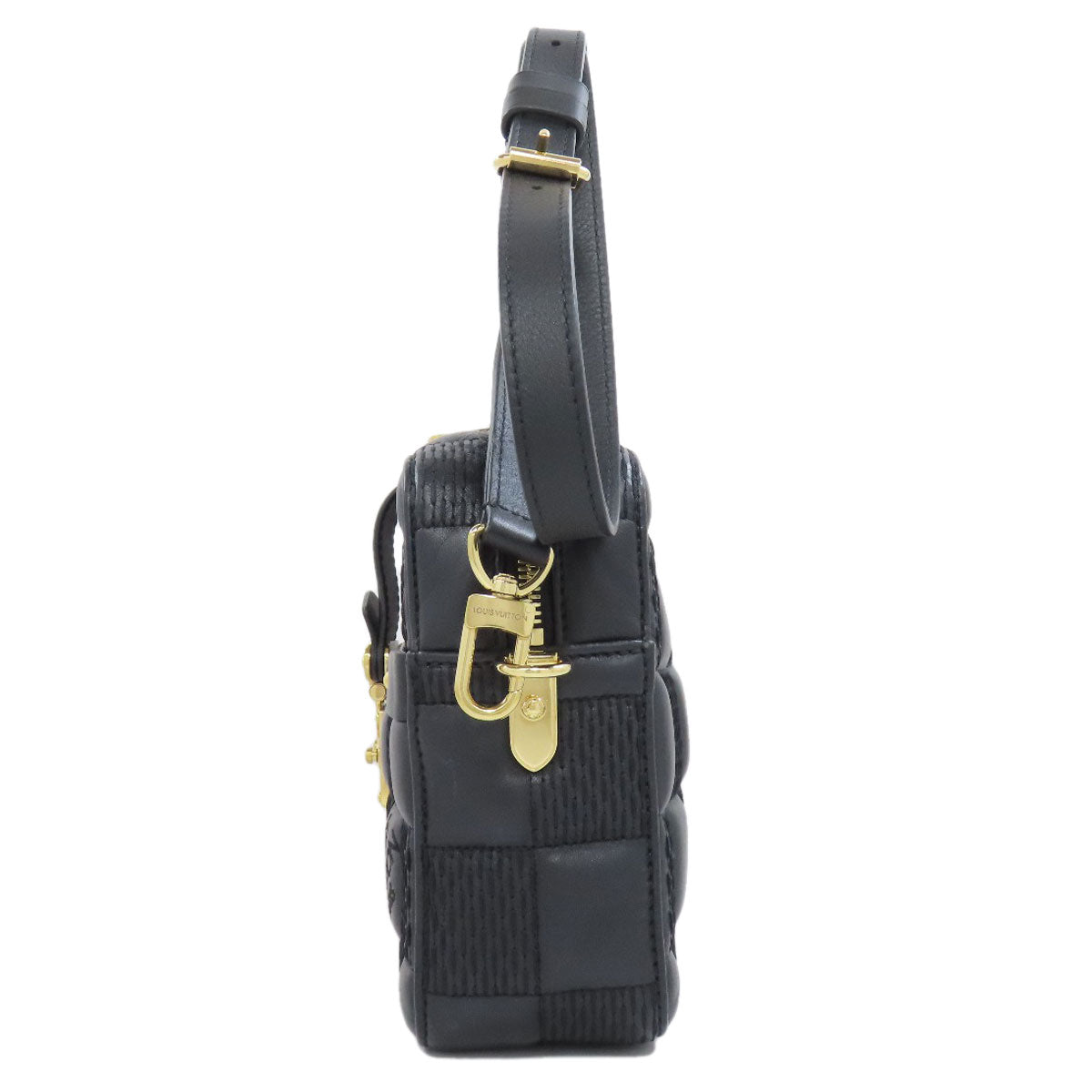 Louis Vuitton M59114 Troca MM Lambskin Black Shoulder Bag