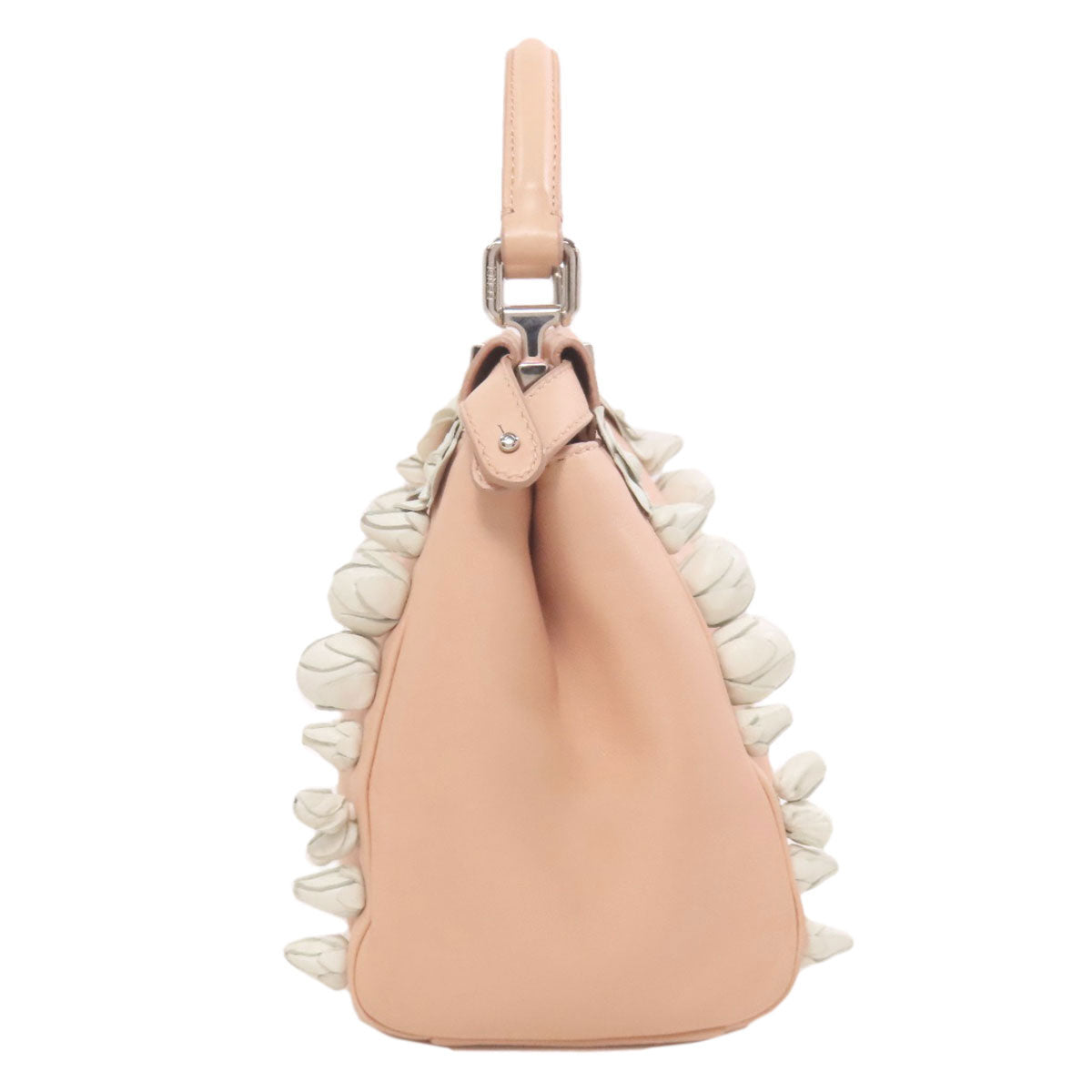 Fendi Handbag Calfskin Peekaboo Flower 2Way Pink Mini Travel Bag