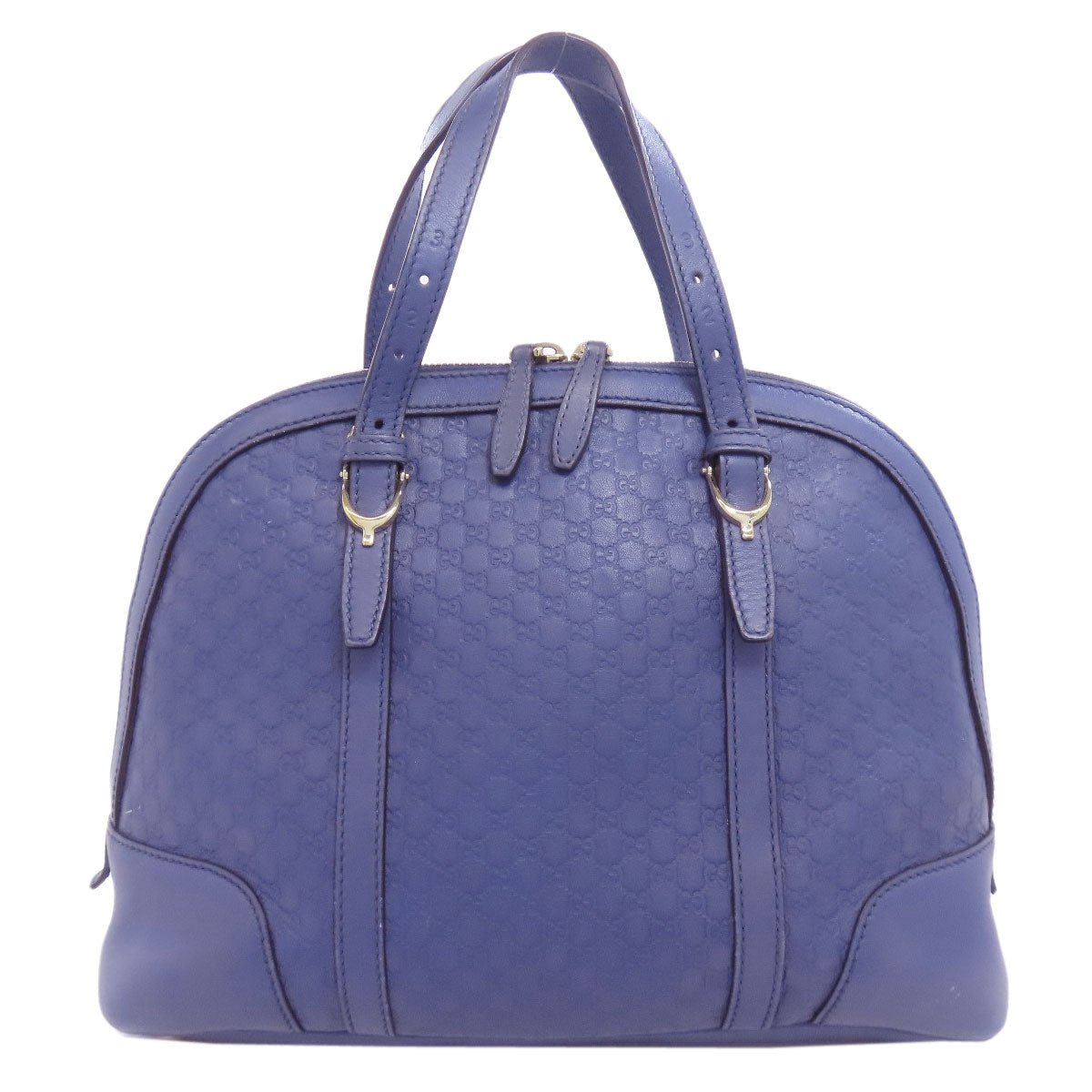 Gucci GG Signature Microsima 2WAY Leather Blue Handbag