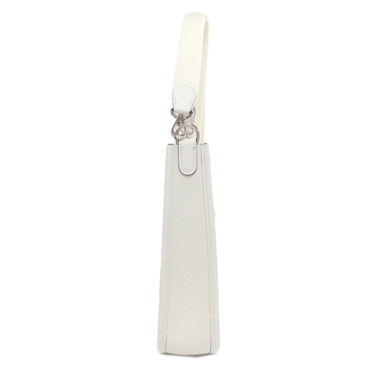 Shoulder Bag Taurillon Clemence Evelyn Tpm Silvermetal White