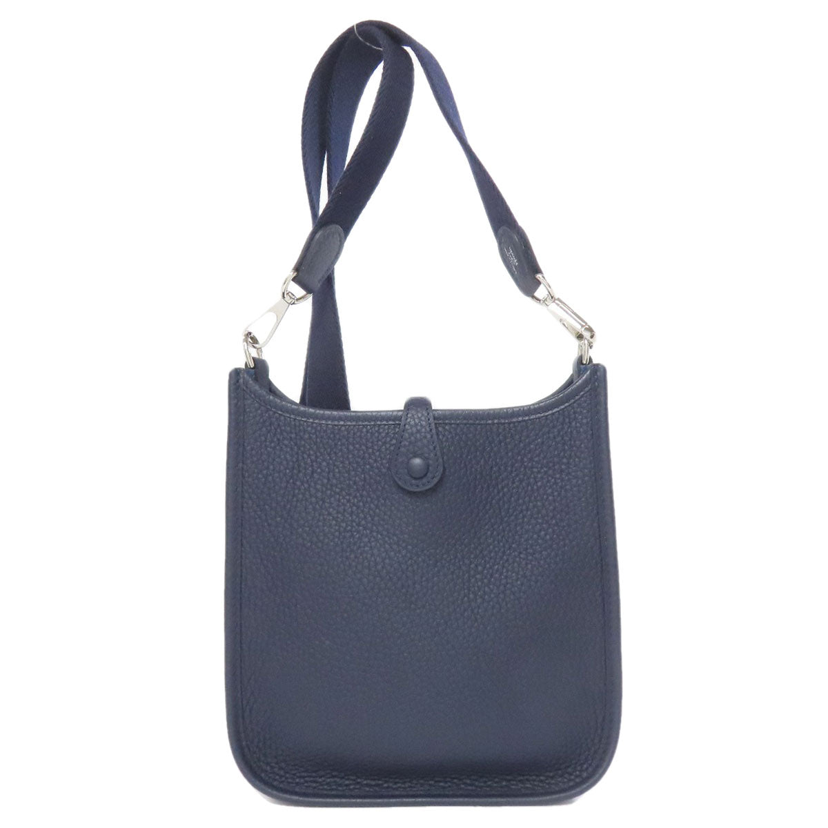 Hermes Shoulder Bag Taurillon Clemence Evelyn Tpm Silvermetal Women Navy