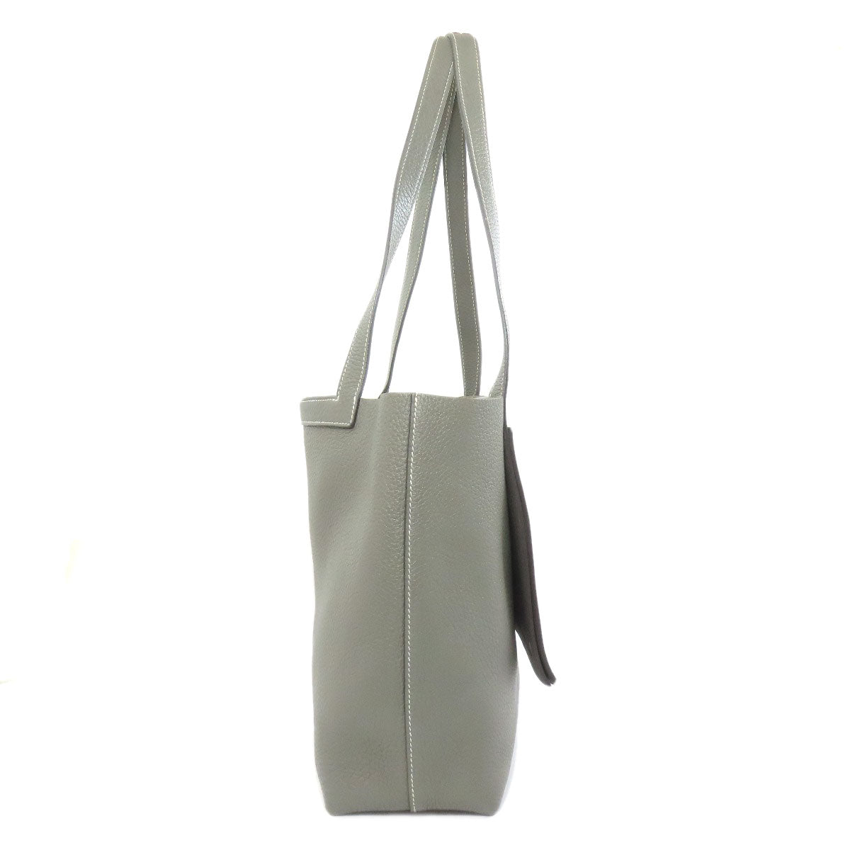 Tote Bag Taurillon Clemence Gray Cabasselier Women