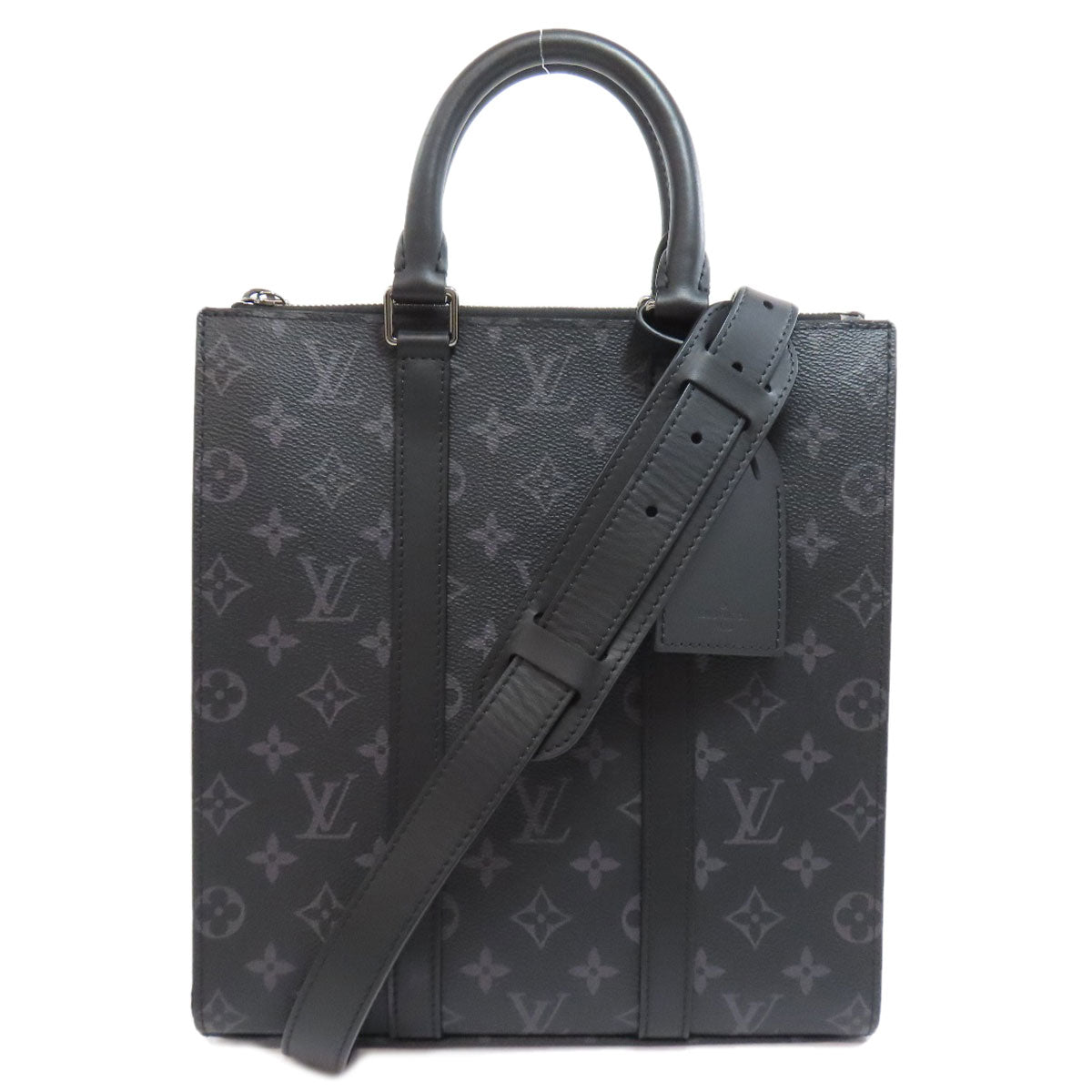 Louis Vuitton M46456 Eclipse Sac Plat Cloth Monogram Gray Handbag