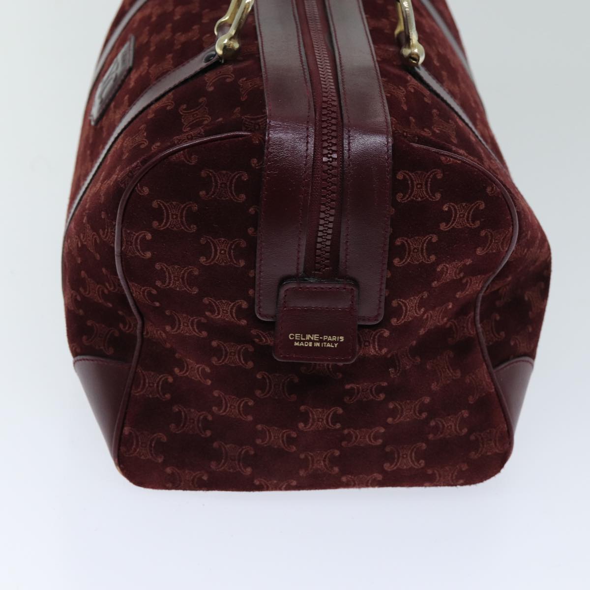 Luxury Macadam Boston Bag Bordeaux Canvas Travel Bag