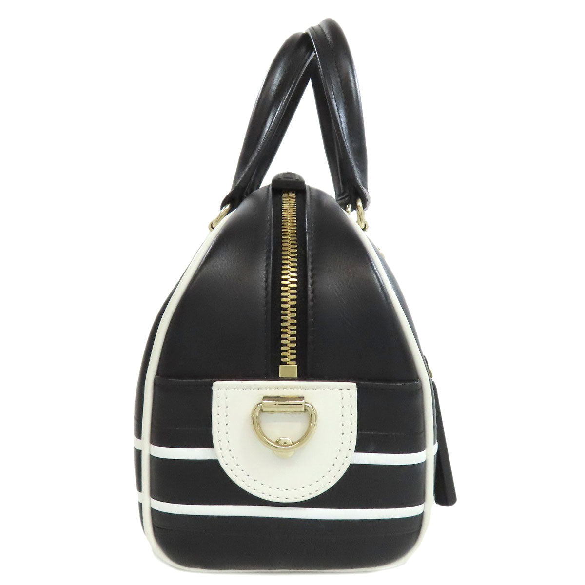 Dior Christian Handbag Calfskin Vibe Way Women Black Travel Bag