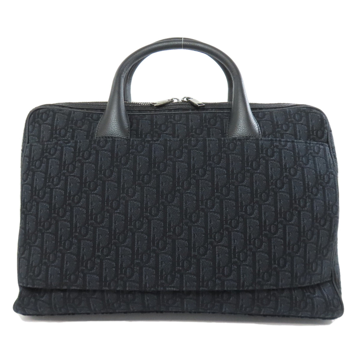 Dior Christian Business Bag Trotter Pattern Way Canvas Black Travel Bag